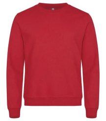 Clique Miami Roundneck – uniseks bluza z bawełny i poliestru z recyklingu. Czerwone bluzy bez kaptura męskie CLIQUE, s, z bawełny. Za 166.81 zł.