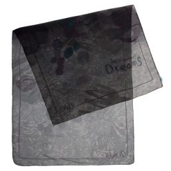 Szary Elegancki Damski Szal Anekke REAL. Szare szaliki i kominy damskie Anekke, z aplikacjami. Za 119.00 zł.