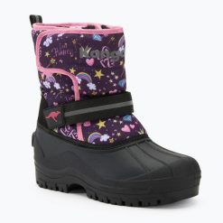 Śniegowce dziecięce Kangaroos K-Shell IIprincess. Czarne buty zimowe męskie Kangaroos, z materiału, bez zapięcia. Za 119.99 zł.