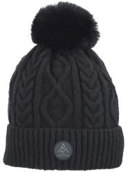 Peak Mountain Czapka "Montchat" w kolorze czarnym rozmiar: onesize. Czarne czapki zimowe damskie Peak Mountain, ze splotem. Za 60.99 zł.