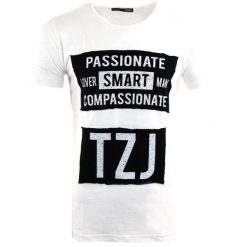 T-Shirt Tazzio dla Mężczyzn - Wygoda i Styl z Bawełny. Białe t-shirty męskie HSN, m, bez wzorów, z bawełny, bez kołnierzyka. Za 159.99 zł.