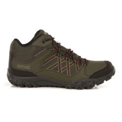 Buty trekkingowe męskie Edgepoint Mid Regatta. Zielone buty trekkingowe męskie Regatta, bez zapięcia. W wyprzedaży za 279.99 zł.