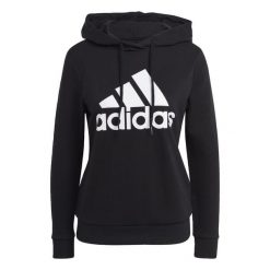 Damska bluza z kapturem adidas Essentials Relaxed Logo. Białe bluzy sportowe damskie Adidas, xs, bez wzorów, bez ramiączek, z kapturem. Za 234.25 zł.