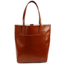 Skórzana torebka damska DAN-A T376 camel. Brązowe torebki klasyczne damskie DAN-A, bez wzorów, ze skóry, bez dodatków. Za 399.99 zł.
