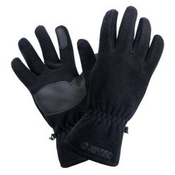 Rękawiczki męskie polarowe Hi-Tec Bage - czarne, Rozmiar L/XL. Czarne rękawiczki męskie Hi-tec, na zimę, bez wzorów, z gumy. Za 39.99 zł.