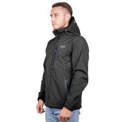 Kurtka softshell męska Pros Sport SOFTGRIT. Czarne kurtki softshell damskie Pros, m, bez wzorów, z softshellu, bez kaptura. Za 299.00 zł.