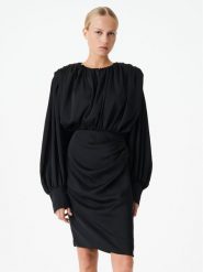 IRO Sukienka koktajlowa Gwenda AR536 Czarny Regular Fit. Czarne sukienki damskie IRO, bez wzorów, z syntetyku, wizytowe, bez kołnierzyka, bez ramiączek. Za 1,249.00 zł.