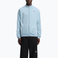 Bluza męska Reebok Identity Vector Knit. Niebieskie bluzy sportowe męskie Reebok, bez wzorów, z materiału, sportowe, bez kołnierzyka, bez ramiączek. Za 239.99 zł.