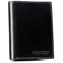 Portfel męski Rovicky N4-RPVT-BL czarny. Czarne portfele męskie ROVICKY, bez wzorów, ze skóry. Za 57.99 zł.