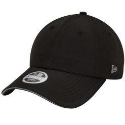 Czapka z daszkiem damska New Era 9FORTY Ponytail Open Back Cap. Czarne czapki z daszkiem damskie New Era, bez wzorów, z materiału. Za 139.99 zł.
