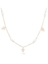 Tamaris Naszyjnik z elementami ozdobnymi - dł. 45 cm rozmiar: onesize. Białe naszyjniki damskie Tamaris, ze stali. Za 152.99 zł.