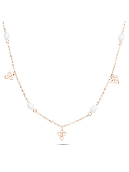 Tamaris Naszyjnik z elementami ozdobnymi - dł. 45 cm rozmiar: onesize. Białe naszyjniki damskie Tamaris, ze stali. Za 152.99 zł.