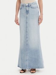 Guess Spódnica jeansowa W5GD83 D5B96 Niebieski Regular Fit. Niebieskie spódniczki damskie Guess, z aplikacjami, z jeansu. Za 249.99 zł.