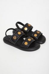 Sandały damskie skórzane PINKO. Sandały damskie Pinko, bez wzorów, bez obcasa. Za 949.00 zł.