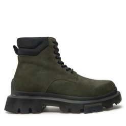 Trapery HUGO. Zielone buty zimowe męskie Hugo, bez zapięcia. Za 629.99 zł.