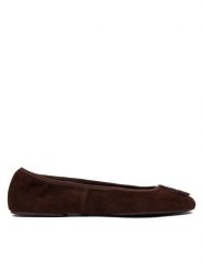 Tory Burch Baleriny Reva Travel Ballet 177247 Brązowy. Brązowe baleriny damskie Tory Burch, bez wzorów, ze skóry, bez obcasa. Za 1,329.00 zł.