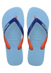 Japonki Havaianas Top Mix. Niebieskie klapki i japonki męskie Havaianas, z materiału. Za 83.99 zł.