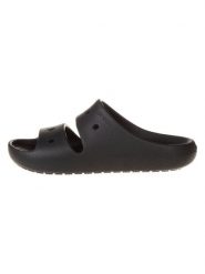 Crocs Klapki w kolorze czarnym rozmiar: 41/42. Czarne klapki damskie Crocs, bez wzorów, z materiału, bez obcasa. Za 129.95 zł.