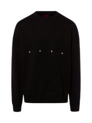 HUGO Bluza Mężczyźni Bawełna (100%) czarny, S. Czarne bluzy bez kaptura męskie Hugo, m, z bawełny. Za 629.95 zł.