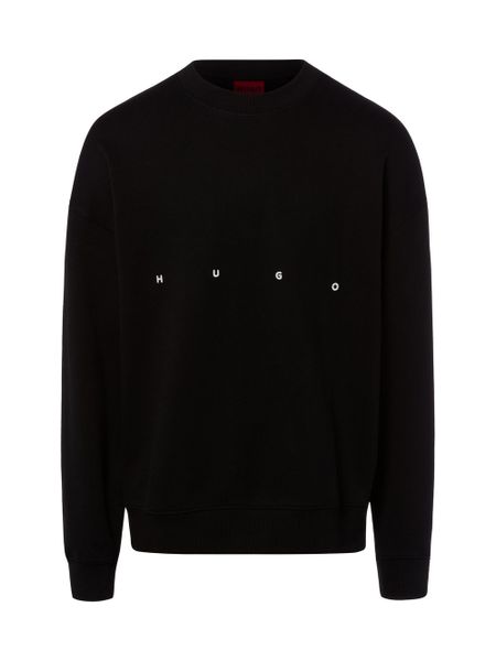 HUGO Bluza Mężczyźni Bawełna (100%) czarny, S. Czarne bluzy bez kaptura męskie Hugo, m, z bawełny. Za 629.95 zł.