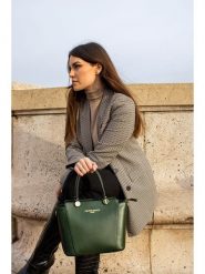 Victor & Hugo Paris Skórzana torebka "Cavoli" w kolorze zielonym - 30 x 20,5 x 14,5 cm rozmiar: onesize. Zielone torebki klasyczne damskie Victor & Hugo Paris, bez wzorów, z materiału, bez dodatków. Za 305.29 zł.