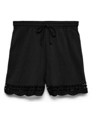 Vero Moda Szorty w kolorze czarnym rozmiar: XL. Czarne szorty damskie Vero Moda, bez wzorów, z bawełny, z podwyższonym stanem. Za 77.95 zł.