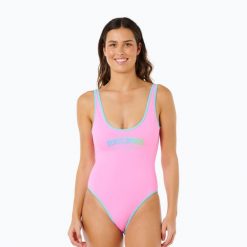 Strój kąpielowy jednoczęściowy Rip Curl Surf Puff. Czerwone stroje jednoczęściowe damskie Rip Curl, m, bez wzorów. Za 229.99 zł.