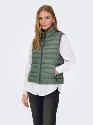 ONLY Kamizelka pikowana w kolorze zielonym rozmiar: XL. Zielone kamizelki damskie Only, xl. Za 136.13 zł.