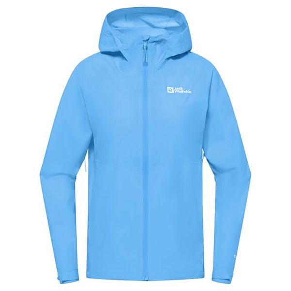 Kurtka przeciwdeszczowa damska Jack Wolfskin Prelight 2.5L LT. Niebieskie kurtki damskie Jack Wolfskin, l, bez wzorów, bez kaptura. Za 589.99 zł.