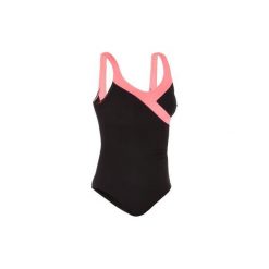 Strój jednoczęściowy do aquafitness Karli damski. Czarne stroje jednoczęściowe damskie NABAIJI, bez wzorów. Za 99.99 zł.