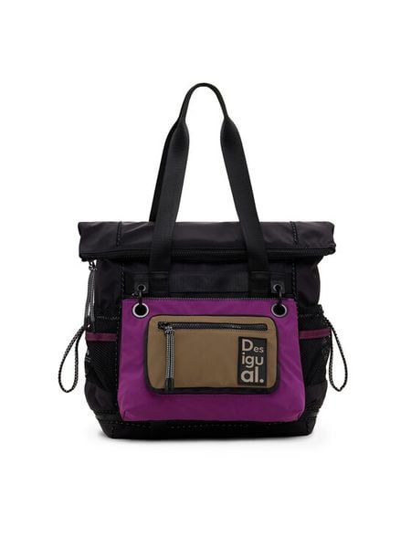 Desigual Plecak Voyager 25SAKY17 Czarny. Czarne plecaki damskie Desigual, bez wzorów, z materiału. Za 459.99 zł.
