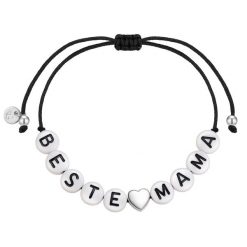 Glanzstücke München Bransoletka serce/NAJLEPSZA MAMA z srebra próby 925 w kolorze srebrnym Bransoletki 1 ct Damski. Szare bransoletki damskie Glanzstücke München, srebrne. Za 199.99 zł.