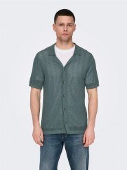 ONLY & SONS Kardigan "Diego" w kolorze turkusowym rozmiar: M. Niebieskie kardigany męskie Only & Sons, m, bez wzorów, z bawełny, bez kołnierzyka. Za 87.61 zł.