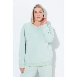 Damskie Sweter do yogi pudełkowy wycięcie stójka długi rękaw. Szare golfy damskie Ulla Popken, plus size, bez wzorów, z elastanu, bez ramiączek. Za 239.99 zł.
