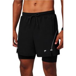 Krótki podwójny Fabletics The Kadence. Czarne szorty męskie FABLETICS, bez wzorów, z jersey. Za 297.55 zł.