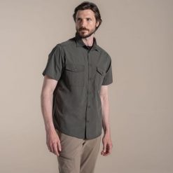 Koszula Craghoppers Kiwi II. Brązowe koszule męskie CRAGHOPPERS, m, bez wzorów, bez kołnierzyka, bez ramiączek. Za 239.90 zł.