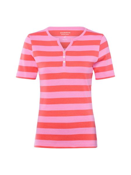 Brookshire Koszulka Kobiety Bawełna wyrazisty róż|pomarańczowy|wielokolorowy, XXXL. Brązowe t-shirty damskie brookshire, bez wzorów, z bawełny, bez kołnierzyka. Za 79.95 zł.