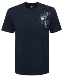 Męski T-Shirt - Pako Jeans - Granatowa z Niewielkim Nadrukiem. Niebieskie t-shirty męskie Pako Jeans, m, bez wzorów, z bawełny, bez kołnierzyka. Za 69.00 zł.