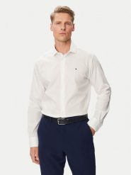 Tommy Hilfiger Koszula MW0MW45307 Biały Regular Fit. Białe koszule męskie Tommy Hilfiger, m, bez wzorów, z bawełny, bez kołnierzyka, bez ramiączek. Za 332.99 zł.