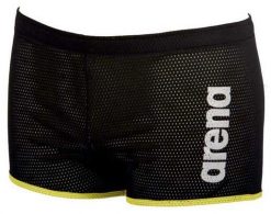 Spodenki Oporowe Arena Square Cut Drag Suit. Czarne kąpielówki męskie Arena, m, bez wzorów, z materiału, na fitness i siłownię. Za 94.99 zł.