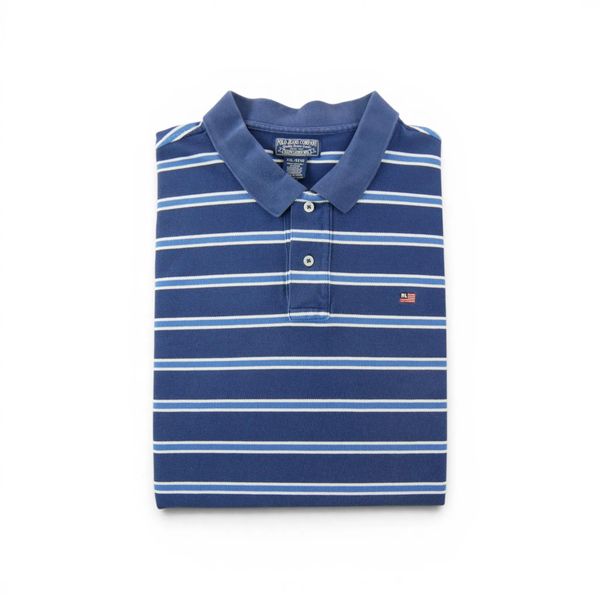 Second life - Koszulka polo męska z krótkim rękawem - Stan bardzo dobry. Niebieskie koszulki polo męskie Ralph Lauren, m, bez wzorów, bez ramiączek. Za 127.76 zł.