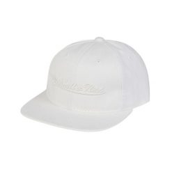 Czapka Mitchell & Ness tonal script deadstock. Białe czapki męskie Mitchell & Ness, bez wzorów. Za 213.50 zł.