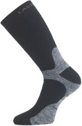 Skarpety merino WSB. Czarne skarpetki damskie LASTING, bez wzorów, z elastanu. Za 77.00 zł.