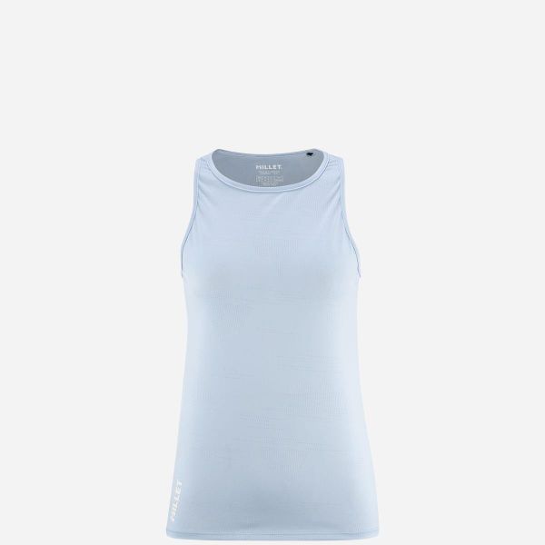 Koszulka damska tank top Millet Wanaka Light Tank W ahletic fit. Niebieskie bluzki damskie Millet, xs, bez wzorów, z tkaniny, bez kołnierzyka. W wyprzedaży za 180.75 zł.