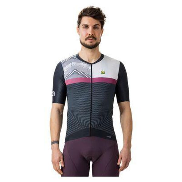 Koszulka rowerowa męska Alé Zig Zag. Czarne t-shirty sportowe męskie ALÉ CYCLING, m, bez ramiączek, rowerowe. Za 289.99 zł.