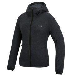 Damska bluza z kapturem i rozciągliwym zamkiem błyskawicznym Ferna Marl Midlayer. Szare bluzy z kapturem damskie Regatta, z materiału. Za 189.99 zł.