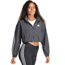 Kurtka damska adidas FI 3S WB. Czarne kurtki damskie Adidas, s, bez wzorów, z tkaniny, bez kaptura. Za 324.99 zł.