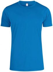 Clique Basic Active-T Junior koszulka 100% poliester UV/50 – royal blue. Niebieskie t-shirty damskie CLIQUE, bez wzorów, z dżerseju, bez kołnierzyka. Za 89.02 zł.