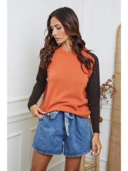 So Cachemire Sweter "Kaleis" w kolorze pomarańczowo-brązowym rozmiar: XL. Pomarańczowe swetry klasyczne damskie So Cachemire, xl, z kaszmiru, bez kołnierzyka. Za 191.42 zł.