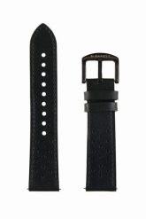 Pasek uniwersalny do smartwatchy Garett skórzany 22 mm V. Czarne paski męskie GARETT, bez wzorów, z materiału, sportowe. Za 59.00 zł.